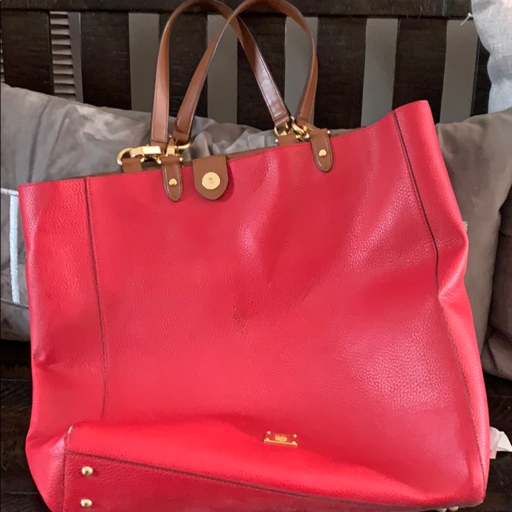 Large red tote